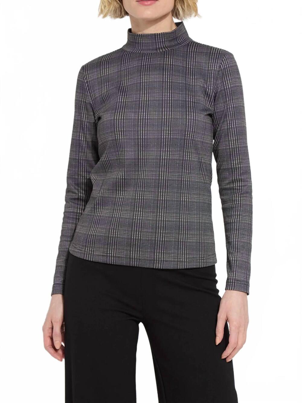 NEW LYSSE lena ponte turtleneck sweater in grey